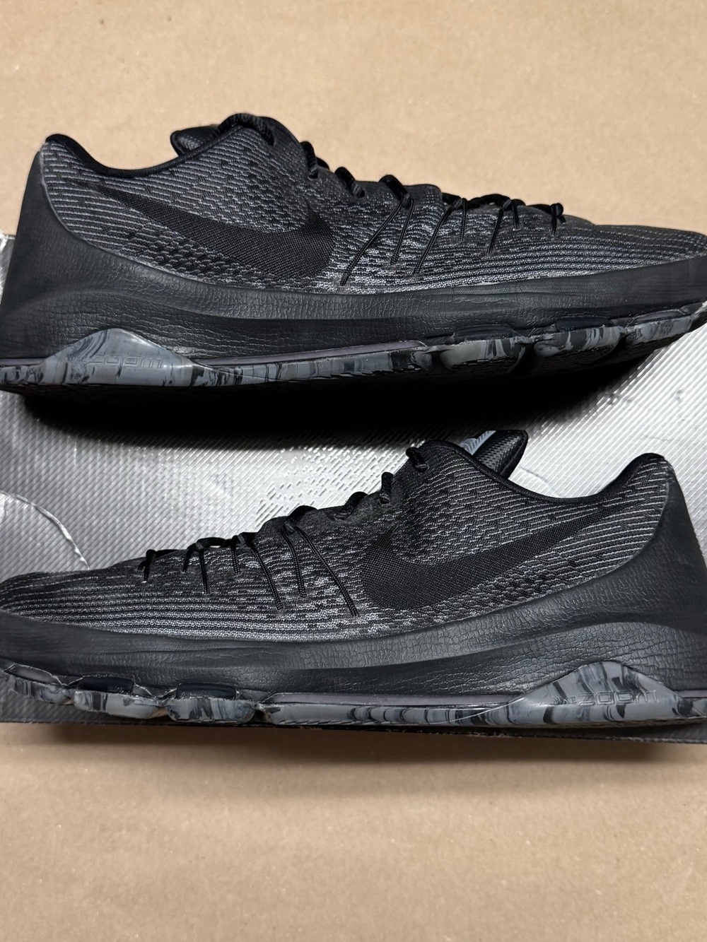 Nike KD 8 Blackout Kevin Durant Men’s size 14 basketball shoes Rare!